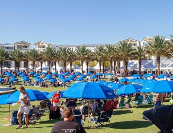 People Enjoying the Seeing Red Wine Festival